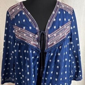 Knox Rose Embroidered Bohemian Kimono